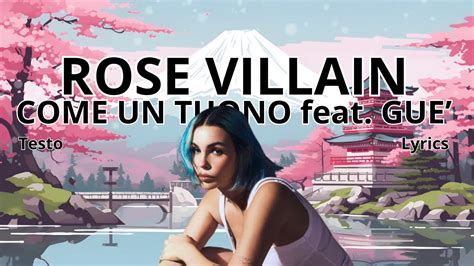 Rose Villain – COME UN TUONO Lyrics .